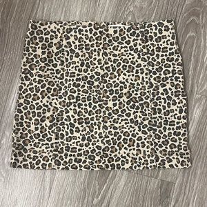 Animal print mini skirt